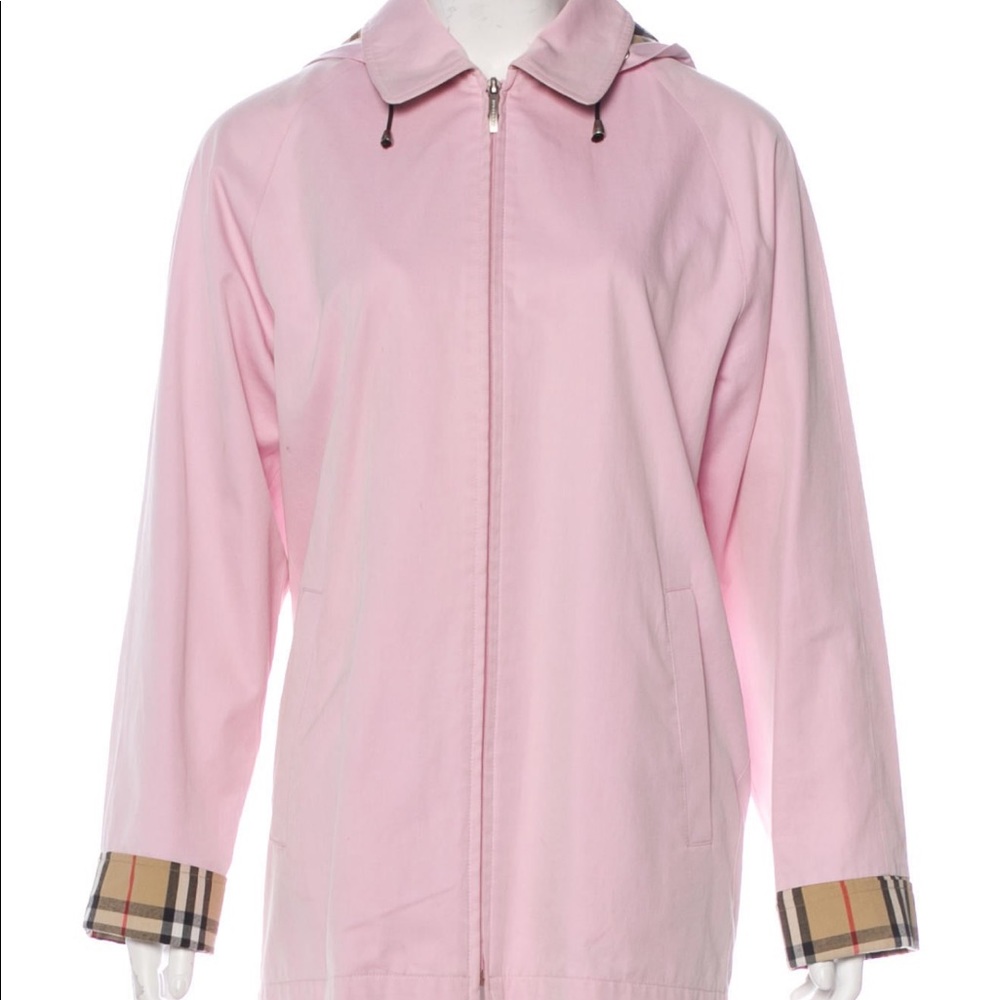 Burberry pink House Check hooded jacket